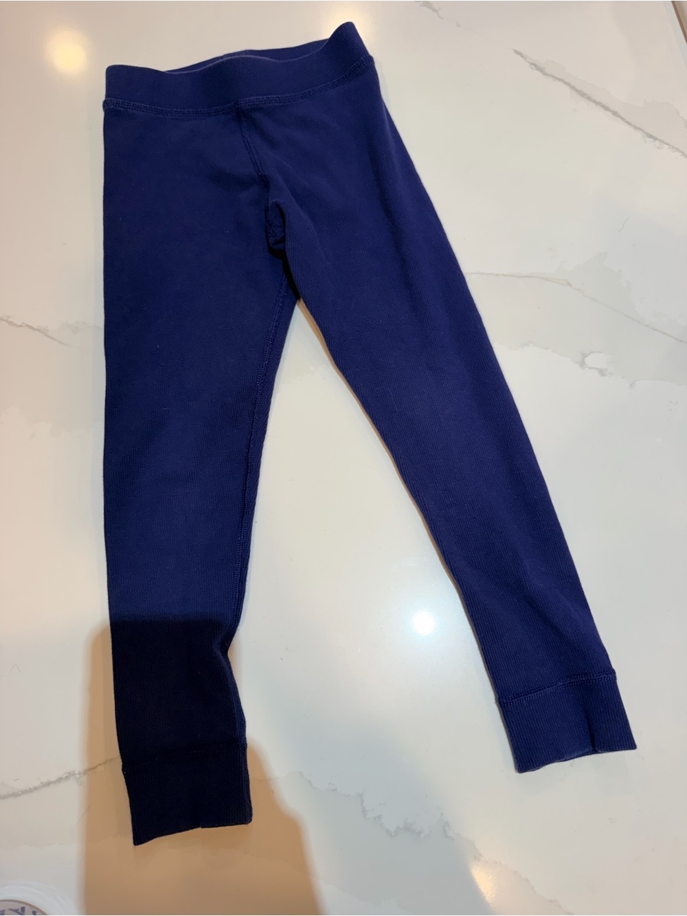 Hanna Andersson Girls Navy Blue Rib Leggings Size 4/5